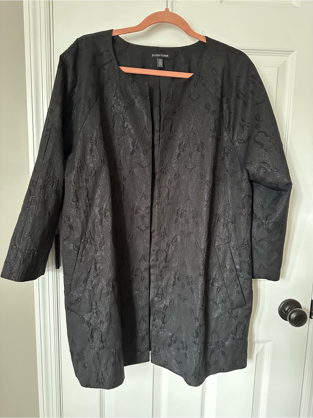 Black Textured Open-Front Coat
Eileen Fisher